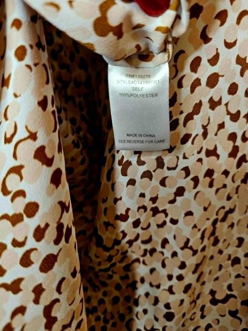 Danielrainn XXL Animal Print Blouse Pink & Gray - Picture 2 of 5